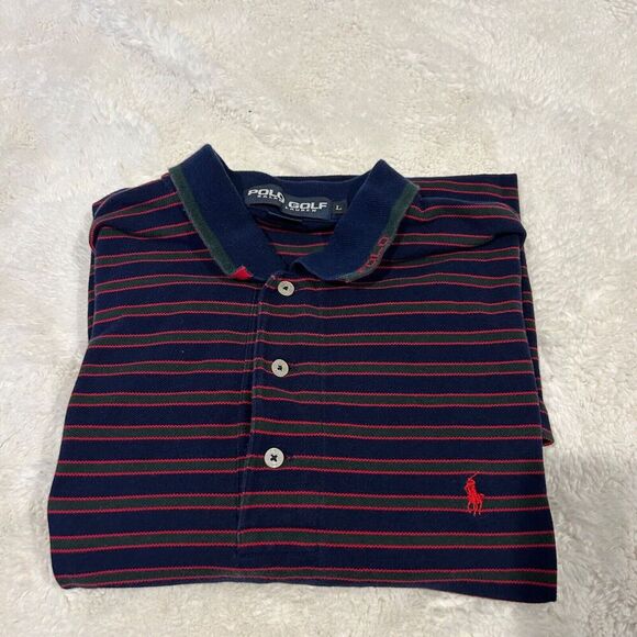 Ralph Lauren Other - Polo Golf by Ralph Lauren Stripped Polo In Blue/‎ Red Mens Size L